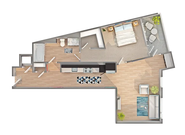 A4 | 1-Bedroom Floorplan