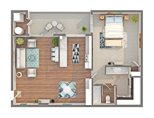 Cedar | 1-Bedroom Floorplan