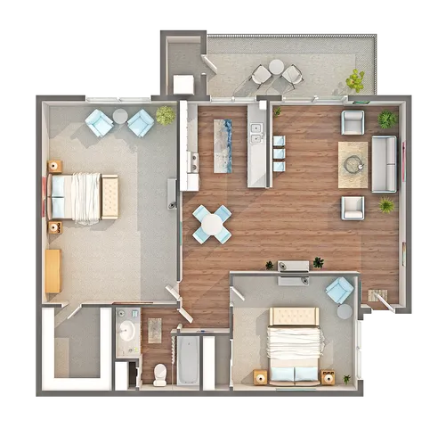 Redwood | 2-Bedroom Floorplan