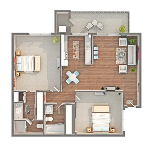 Sequoia | 2-Bedroom Floorplan