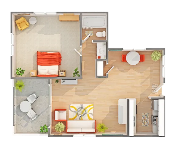 1 BR x 1 BA - Downtown Floorplan | Arrive 800 Penn | Denver, CO
