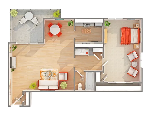 1 BR x 1 BA - City Floorplan | Arrive 800 Penn | Denver, CO