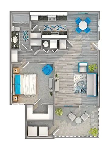 Fairfield | 1-Bedroom Floorplan