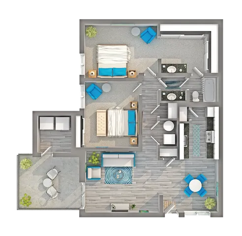 Suisun | 2-Bedroom Floorplan