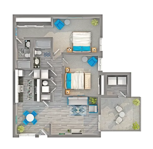 Solano | 2-Bedroom Floorplan
