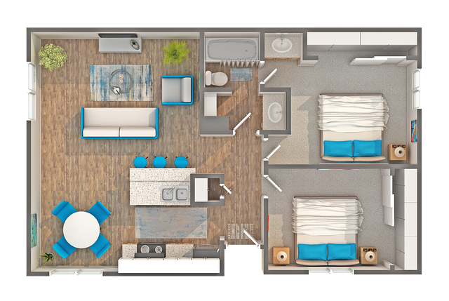 Natoma | 2-Bedroom Floorplan