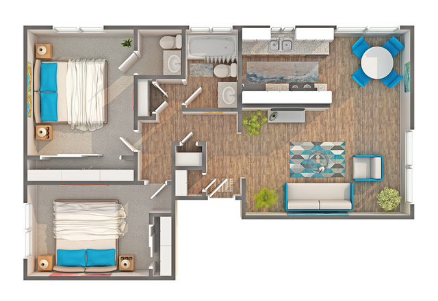 Pavilion | 2-Bedroom Floorplan