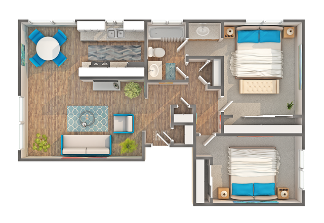 River | 2-Bedroom Floorplan