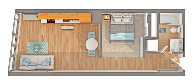 Studio - C Floorplan