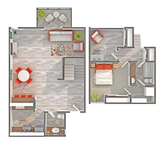 Iris | 1-Bedroom Floorplan