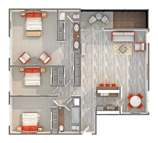 Jasmine | 3-Bedroom Floorplan