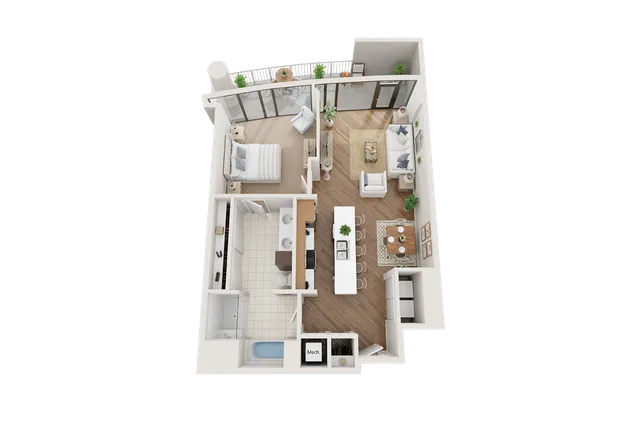 Arrive Upper Kirby_1BR 1BA Flat A