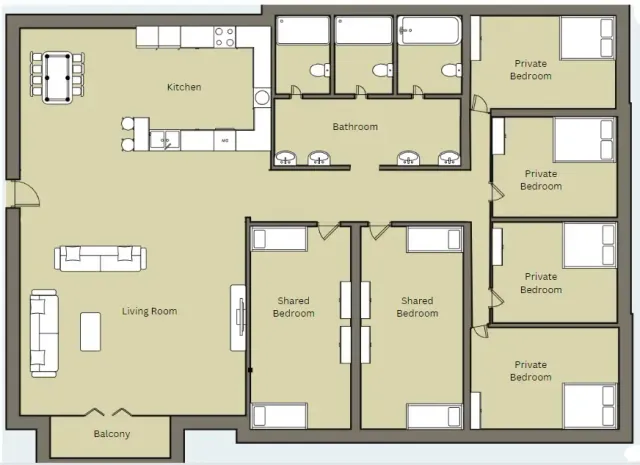 6 Bedroom Locations