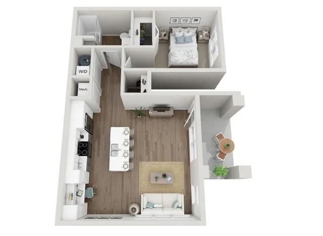 Floor Plan 1B | Seasons at River View | Apartments in Pleasant Prairie, WI