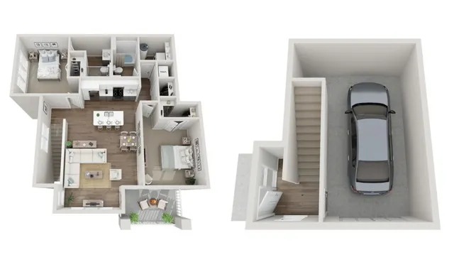 Floor Plan 2J | Seasons at River View | Apartments in Pleasant Prairie, WI