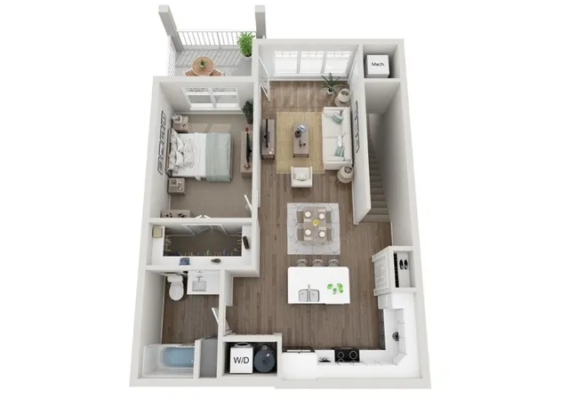 Floor Plan 1E | Seasons at Mount Pleasant | Apartments in Mount Pleasant, WI