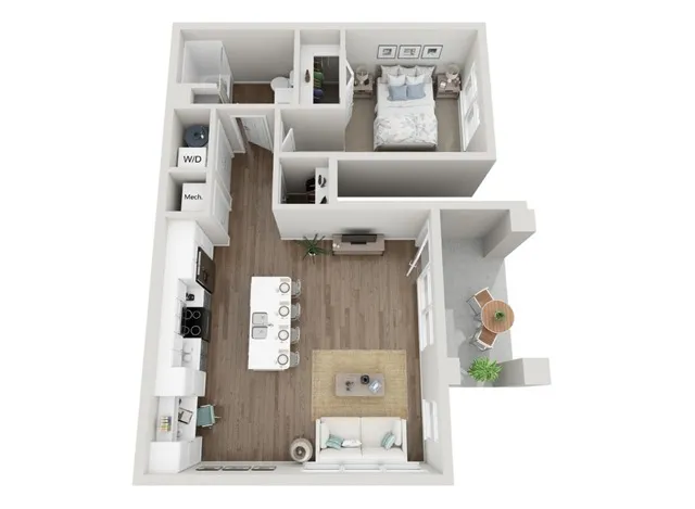 Floor Plan 1B | Seasons at Mount Pleasant | Apartments in Mount Pleasant, WI