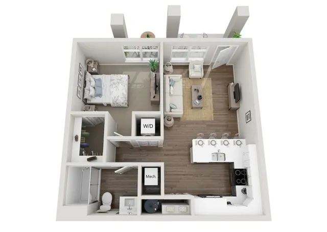 Floor Plan 1H | Seasons at River View | Apartments in Pleasant Prairie, WI