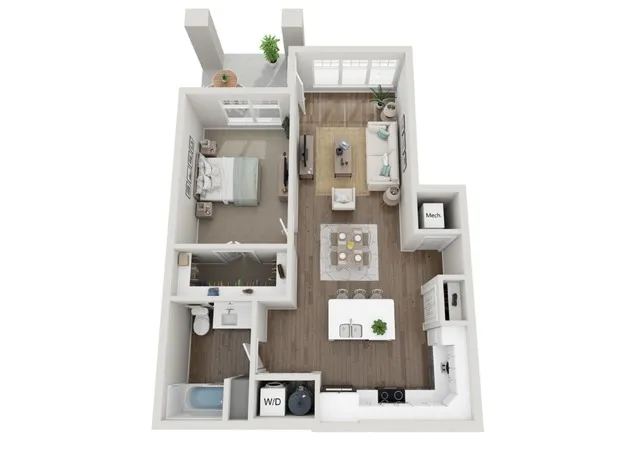 Floor Plan 1A | Seasons at River View | Apartments in Pleasant Prairie, WI