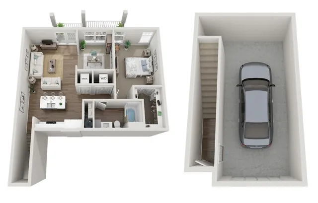 Floor Plan 1K | Seasons at River View | Apartments in Pleasant Prairie, WI