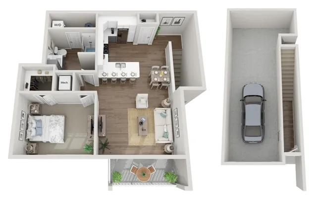 Floor Plan 1L | Seasons at River View | Apartments in Pleasant Prairie, WI