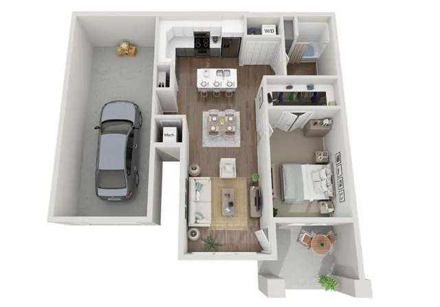 Floor Plan 1C | Seasons at River View | Apartments in Pleasant Prairie, WI
