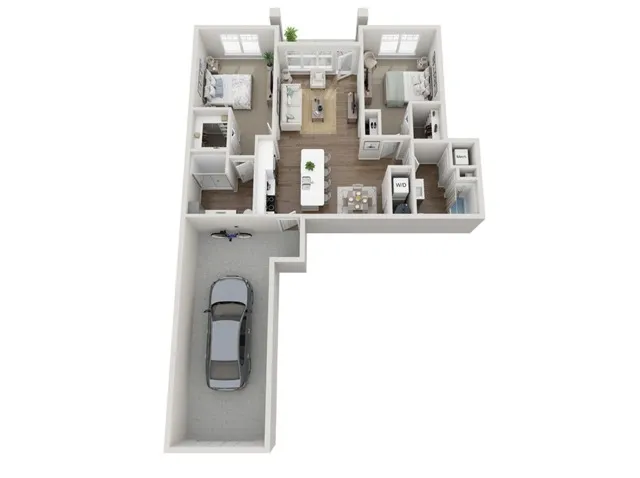 Floor Plan 2B | Seasons at River View | Apartments in Pleasant Prairie, WI