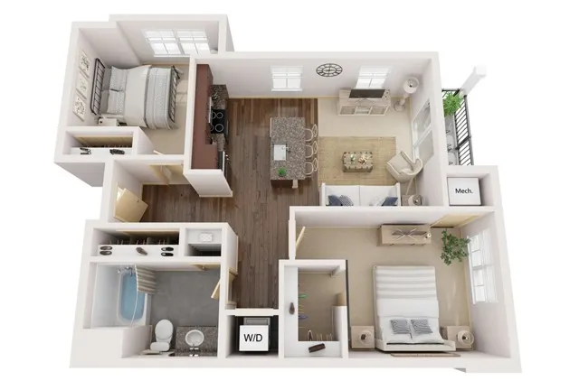 Floor Plan C2 | Elan | Apartments in Fitchburg, WI