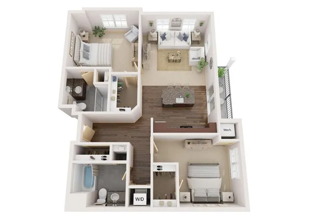 Floor Plan D2 | Elan | Apartments in Fitchburg, WI