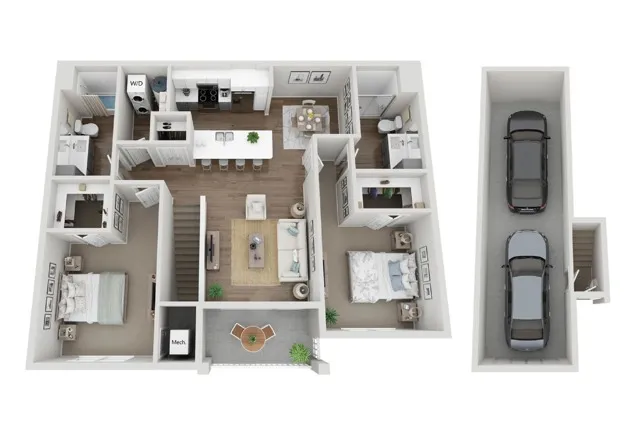 Floor Plan 2F | Seasons at River View | Apartments in Pleasant Prairie, WI