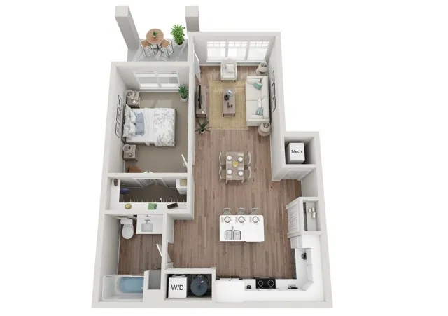 Floor Plan 1A | Seasons at Plainfield | Apartments in Plainfield, IL