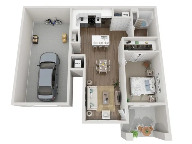 Floor Plan 1C | Seasons at Plainfield | Apartments in Plainfield, IL