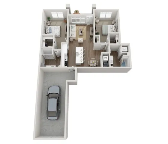 Floor Plan 2B | Seasons at Plainfield | Apartments in Plainfield, IL