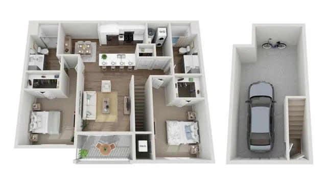 Floor Plan 2E | Seasons at Plainfield | Apartments in Plainfield, IL