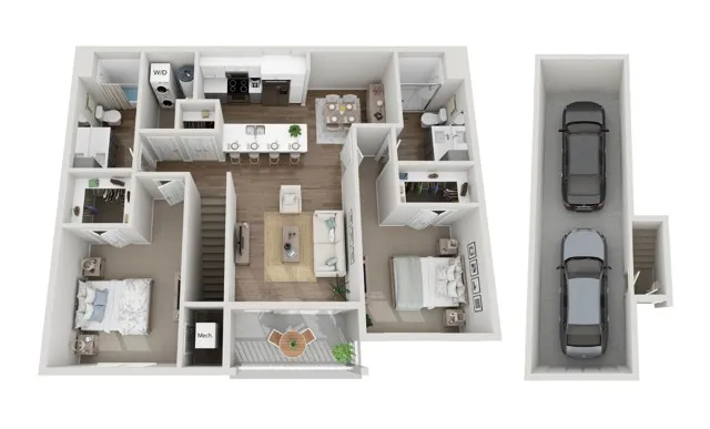 Floor Plan 2F | Seasons at Plainfield | Apartments in Plainfield, IL