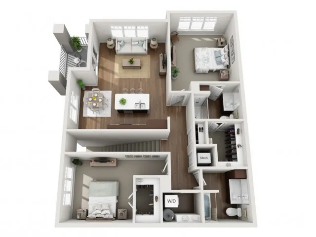 Floor Plan 2C | Seasons at Orchard Hills | Apartments in Oak Creek, WI