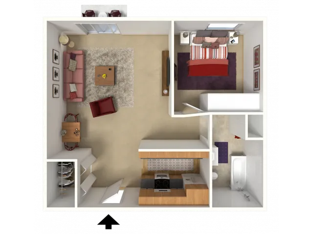 One Bedroom A | Arbor Lakes | Apartments in Middleton, WI