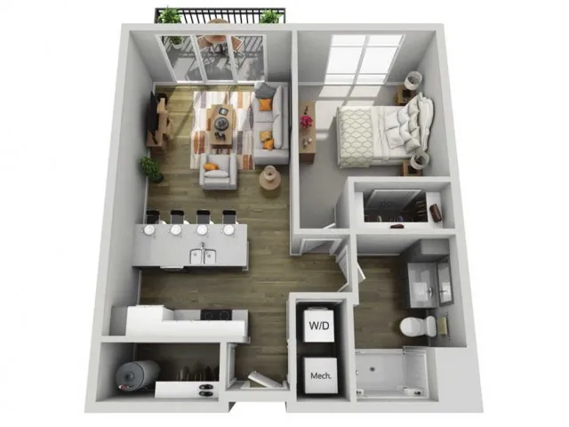 Floor Plan 1C | State Street Station | Apartments in Wauwatosa, WI