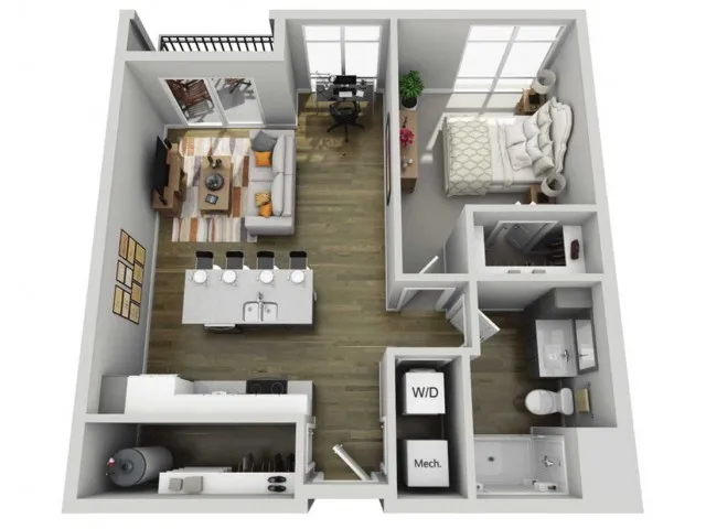 Floor Plan 1E | State Street Station | Apartments in Wauwatosa, WI