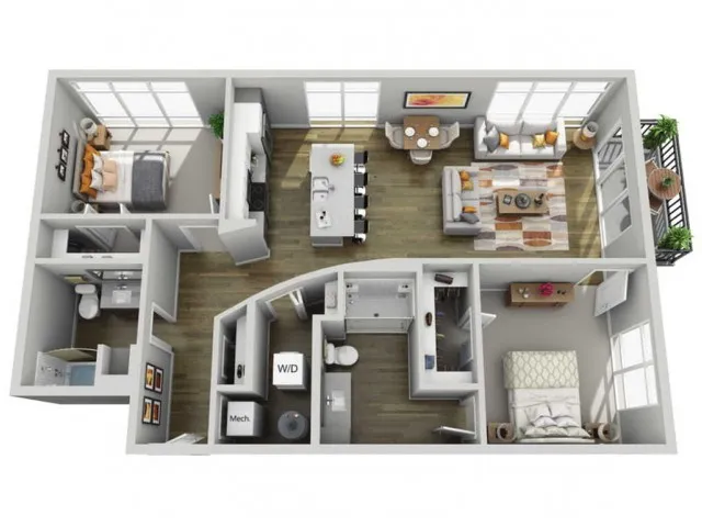 Floor Plan 2G | State Street Station | Apartments in Wauwatosa, WI