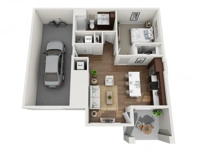 Floor Plan 1C | Seasons at Orchard Hills | Apartments in Oak Creek, WI