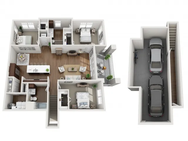 Floor Plan 3B | Seasons at Orchard Hills | Apartments in Oak Creek, WI