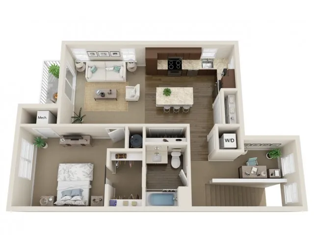 Floor Plan A2 | High Bluff Townhomes | Apartments in Grafton, WI