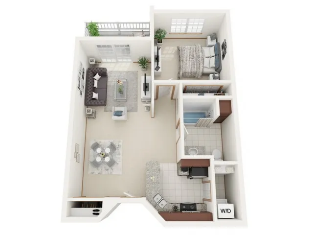 Floor Plan A | Riverwood Apartments | Apartments in Kenosha, WI