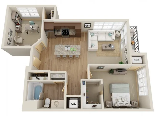Floor Plan C2 | The Junction | Apartments in Menomonee Falls, WI