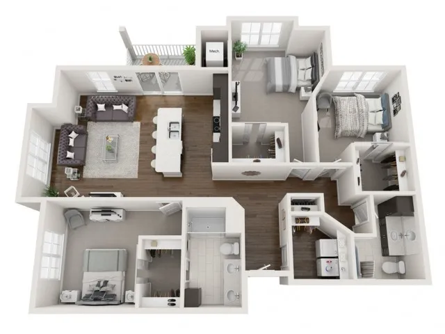 F1 - The 85 at Maple Grove | Townhomes and Apartments in Madison, WI