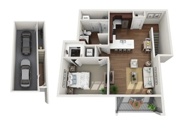 Floor Plan 1D | Drexel Ridge Apartments | Apartments in Oak Creek, WI