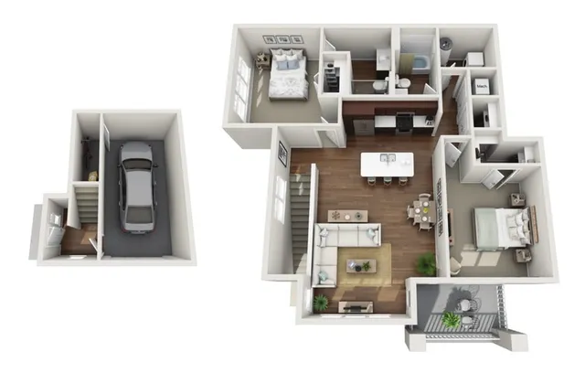 Floor Plan 2B | Drexel Ridge Apartments | Apartments in Oak Creek, WI