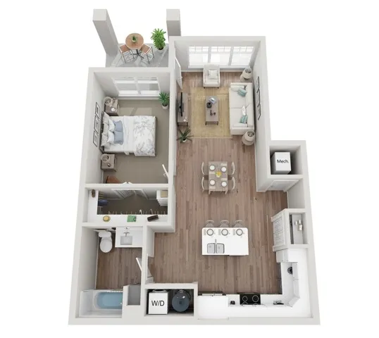 Floor Plan 1A | Seasons at North Aurora | Apartments in North Aurora, IL