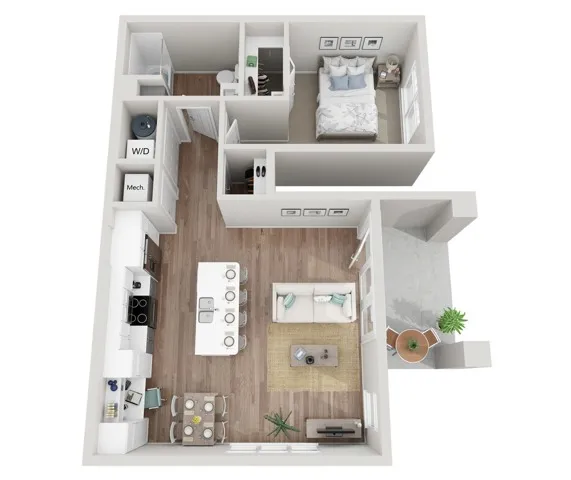 Floor Plan 1B | Seasons at North Aurora | Apartments in North Aurora, IL